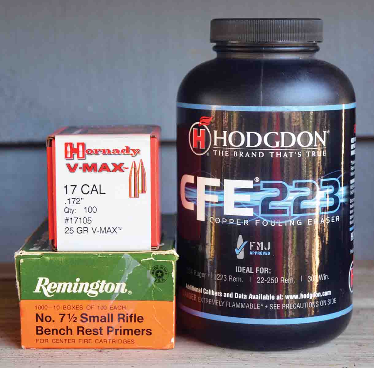 This is Layne’s favorite combination for handloading the 17 Remington.